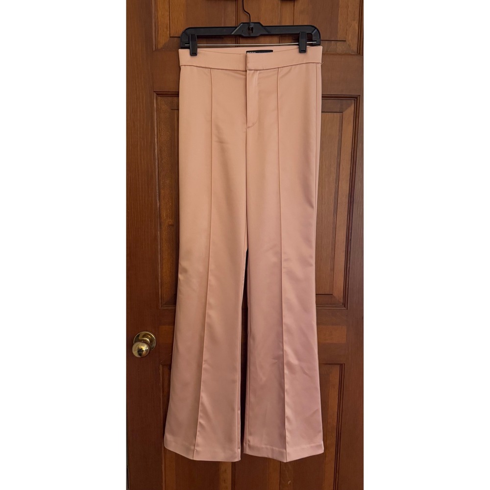 Zara Women's Blush Pink Flared Trousers